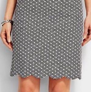 COPY - Talbots petites black and white scallop skirts size 14p